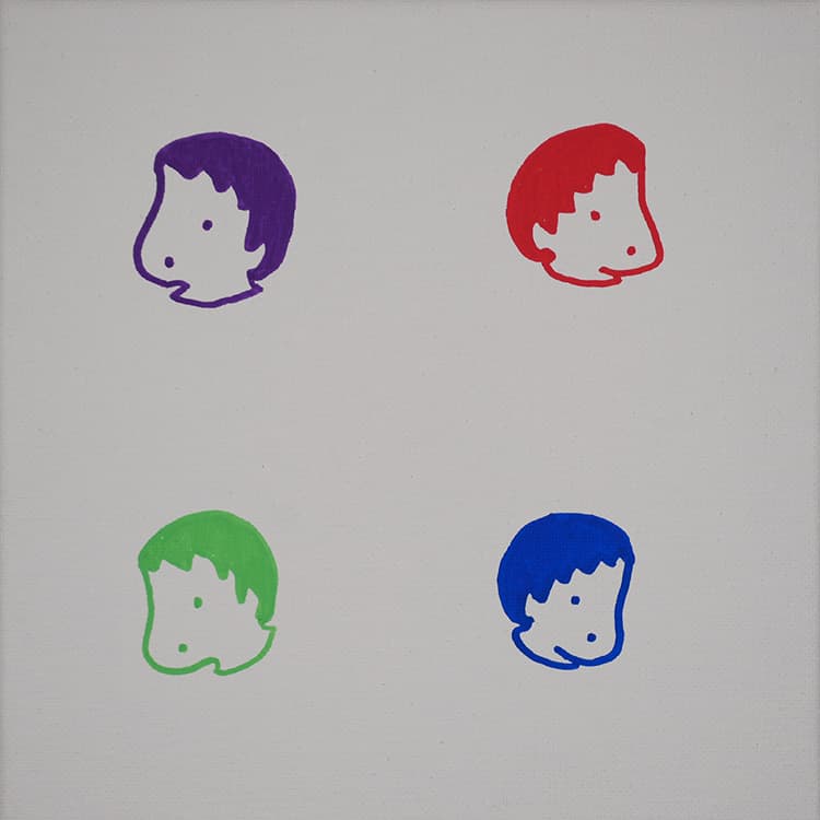 Example anonymous 8x8 artwork from Art Incognito 2025